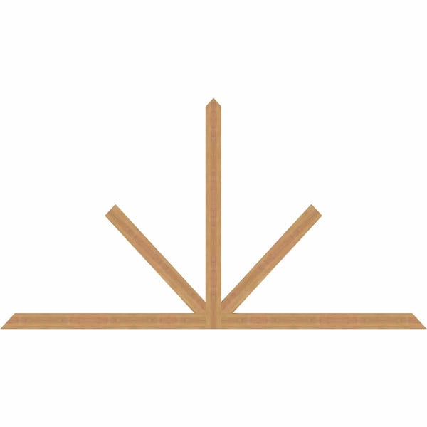 Ekena Millwork Saratoga Timber Gable Bracket, Western Red Cedar, 96"W x 52"H x 1 1/2"D x 3 1/2"F, 13/12 Pitch GBW096X52X0204SAR00SWR - main